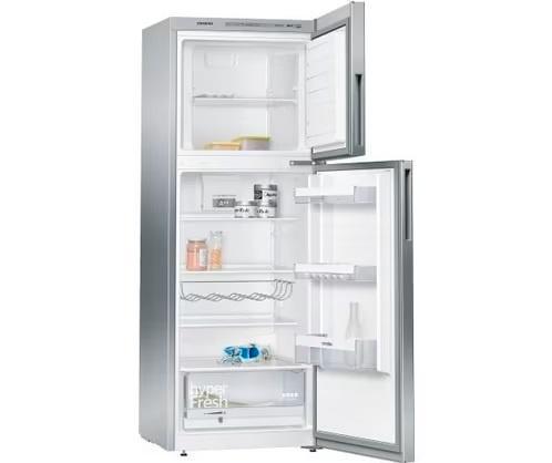 RVS koel/vriescombinatie Siemens - vrijstaand, Witgoed en Apparatuur, Koelkasten en IJskasten, Gebruikt, Met aparte vriezer, 200 liter of meer