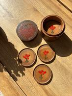 Vintage onderzetters (10 stuks), Ophalen, Zo goed als nieuw, Glas of Kopje