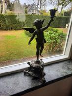 Vintage Metalen Engel Kandelaar - 52cm Hoog, Ophalen of Verzenden, Koper of Brons