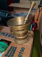 Bronzen vijzel met stamper, Ophalen of Verzenden, Brons