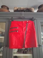 Stoere rode leren rok, Kleding | Dames, Maat 34 (XS) of kleiner, Ophalen of Verzenden, Zo goed als nieuw, Rood