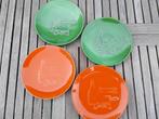 4 Vintage borden, oranje en groen, prijs per stuk, Ophalen of Verzenden, Zo goed als nieuw, Bord(en), Overige stijlen