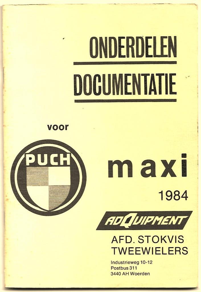 Puch Maxi 1984 onderdelenboek (6181z) bromfiets, Fietsen en Brommers, Handleidingen en Instructieboekjes, Zo goed als nieuw, Verzenden