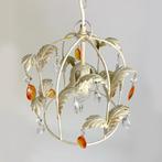 Vintage Italiaanse toleware kroonluchter, Huis en Inrichting, Lampen | Kroonluchters, Ophalen of Verzenden, Zo goed als nieuw