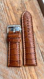 Horlogeband 28mm leer bruin Nieuw, Ophalen of Verzenden, Nieuw
