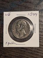 1 Gulden Willem II 1844, Postzegels en Munten, Munten | Nederland, 1 gulden, Zilver, Ophalen of Verzenden, Losse munt