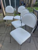 4 eetkamer stoelen retro vintage chique jaren 70, Huis en Inrichting, Metaal, Vier, Retro vintage chique 70's, Gebruikt