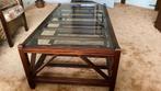 salontafel met glazen blad, Ophalen, Gebruikt, 100 tot 150 cm, 50 tot 100 cm