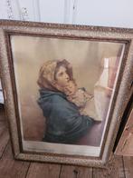 Vintage houten lijst met madonna