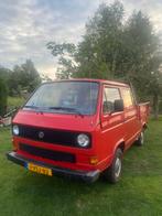 VW  T3 1986 dubbele cabine 6 pers, Auto's, Achterwielaandrijving, Overige carrosserieën, Handgeschakeld, Particulier