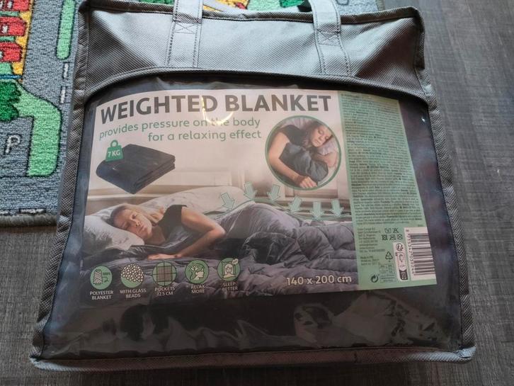 Verzwaringsdeken 7kg - 140x200cm, Huis en Inrichting, Slaapkamer | Beddengoed, Nieuw, Deken of Dekbed, Eenpersoons, Grijs, Ophalen of Verzenden