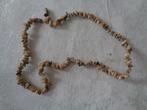 46 cm lange ketting uit echte steentjes nr k 5678, Ophalen of Verzenden, Nieuw, Beige, Overige materialen