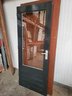 Achterdeur buitendeur dubbelglas hout met slot, Ophalen