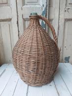 Oude handgeblazen mandfles brocante, Ophalen of Verzenden