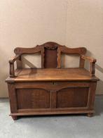 Brocante houten klepbank / bank, Ophalen