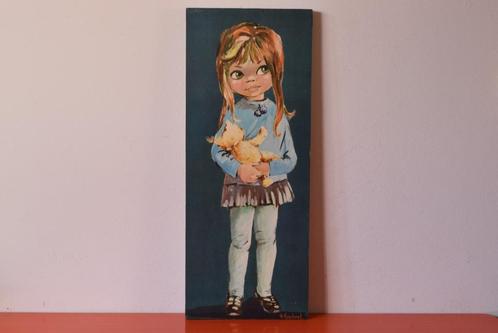 Groot retro vintage Betty Raphael schilderij / reproductie, Huis en Inrichting, Woonaccessoires | Schilderijen, Tekeningen en Foto's
