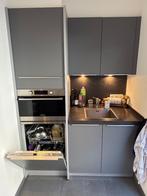 Moderne mat grijze dubbelwandige keuken GEDEMONTEERD