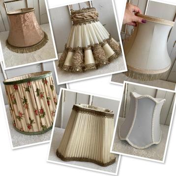 6x Brocante lampenkap - lampenkappen / 1x barok beschikbaar voor biedingen