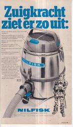 Retro reclame 1980 Nilfisk Weesp stofzuiger zuigkracht, Verzamelen, Retro, Overige typen, Ophalen of Verzenden