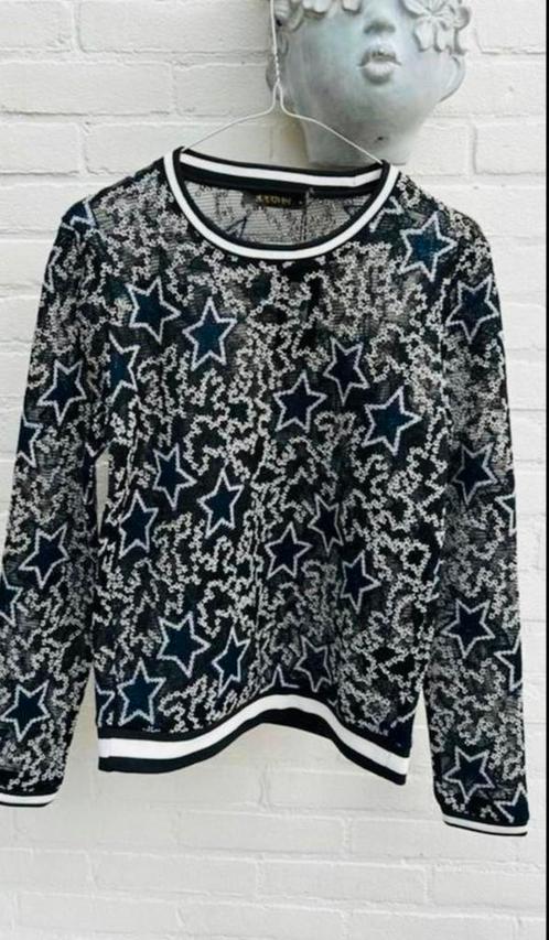 Supertrash top XS 34 , donkerblauw kant sterren kant. nieuw, Kleding | Dames, Tops, Nieuw, Maat 34 (XS) of kleiner, Blauw, Lange mouw