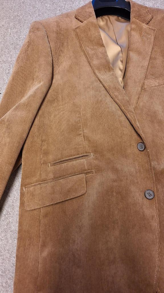 Kolbert bruine/beige rib, nieuw kwartmaat 654 (12), Kleding | Heren, Kostuums en Colberts, Nieuw, Overige maten, Beige, Ophalen of Verzenden