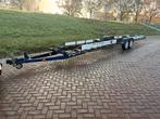 Tandemas trailer voor drakenboot van 11.80 meter lang., Ophalen, Minder dan 1500 kg, Gebruikt, Geremd