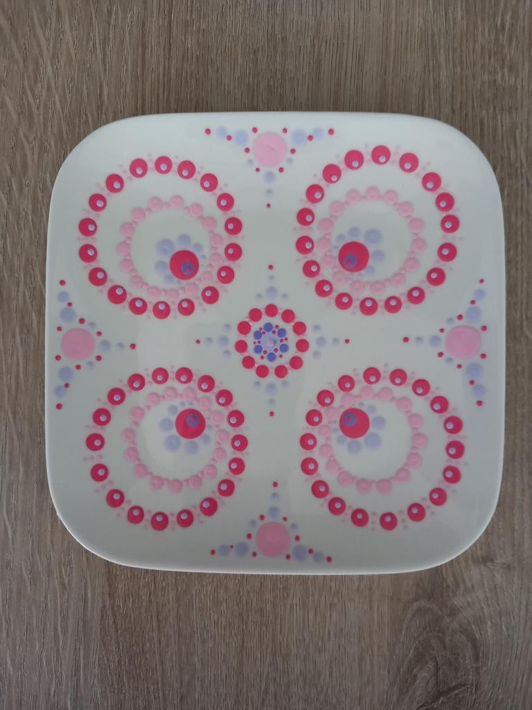Gebaksbordje met roze stippen, Verzenden, Nieuw, Bord(en), Overige stijlen