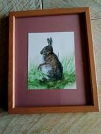 Aquarel Konijn door Hans Bulder, Ophalen of Verzenden