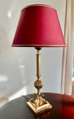 Messing tafellamp Hollywood Regency stijl, Ophalen, Zo goed als nieuw, Glas, Minder dan 50 cm
