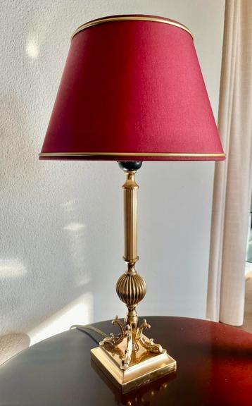 Messing tafellamp Hollywood Regency stijl beschikbaar voor biedingen
