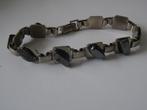 Edelstenen armband vintage edelsteen zwarte onyx steen, Overige materialen, Zwart, Ophalen of Verzenden, Zo goed als nieuw