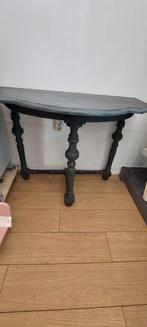 Zwart Haltafeltje met bobbin/ gedraaide poten 100 x 49 cm, Huis en Inrichting, Ophalen, Rechthoekig, Minder dan 55 cm, 60 cm of meer