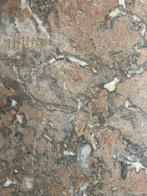 Vintage houten kastje nachtkastje met marmeren blad, Ophalen, Gebruikt