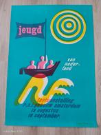 Vintage Jeugd Tentoonstelling Affiche - Wim Brusse, Verzamelen, Rechthoekig Staand, Ophalen of Verzenden, Zo goed als nieuw, A1 t/m A3