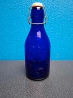 Kobaltblauwe Melkfles Thatcher’s Dairy, Antiek en Kunst, Antiek | Glas en Kristal, Ophalen of Verzenden