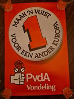 PvdA Anne Vondeling vintage verkiezingsposter jaren 70/80, Verzamelen, Ophalen of Verzenden, A1 t/m A3, Zo goed als nieuw, Film en Tv