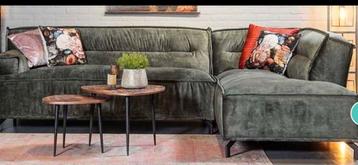Hoekbank haco type costa groen velvet adore  beschikbaar voor biedingen