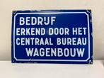 Emaille bord - Centraal Bureau Wagenbouw, Ophalen of Verzenden