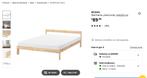 NEIDEN Bed frame, pine, 140x200 cm including the bed base, Ophalen, Overige kleuren, Nieuw, 140 cm