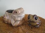 Vintage * bloempot * 2 x 🐸 kikker 🐸 in 1 koop * zie foto's, Ophalen of Verzenden, Huis en Inrichting