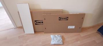 Ikea Besta kast 60x22x38 wit met deur, scharnieren en plank