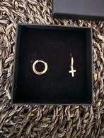 18k Gouden Oorbellen met Kruisje - Nieuw!, Ophalen of Verzenden, Nieuw, Goud, Hangers