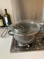 AH Emaille Frituurpan Grijs nieuw, Huis en Inrichting, Keuken | Potten en Pannen, Overige materialen, Inductieplaat, Nieuw, Ophalen