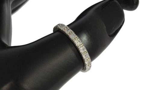 Luxe alliance witgouden 14k dames ring 16 diamanten briljant, Sieraden, Tassen en Uiterlijk, Ringen, Zo goed als nieuw, Dame, 17 tot 18
