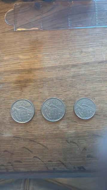 25 en 50 Pesetas inside the star proof 1957 beschikbaar voor biedingen