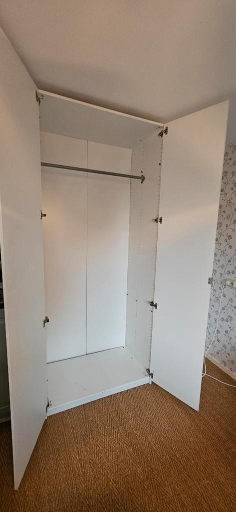 Ikea PAX kast hoogglans wit, gedemonteerd, Huis en Inrichting, Kasten | Kledingkasten, 200 cm of meer, 50 tot 75 cm, Ophalen