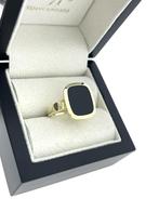 14 Karaat Massief Gouden Heren Zegelring Onyx / Klassiek, 19 tot 20, Heer, Onbekend, Nieuw
