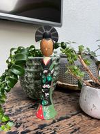 Japanse Kokeshi pop handgeschilderd doll hout kunst 20,6 cm, Antiek en Kunst, Ophalen of Verzenden