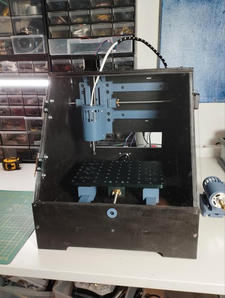 Desktop CNC frees-/graveermachine 250x250x40mm, Computers en Software, 3D-printerbenodigheden, Zo goed als nieuw, Ophalen