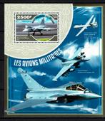 niger 2014 pf blok militaire luchtvaart vliegtuigen planes, Ophalen of Verzenden, Postfris, Vliegtuigen